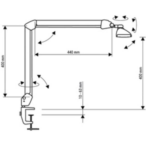 MAUL Lampe de bureau à LED MAULwork, pince, dimmable, blanc