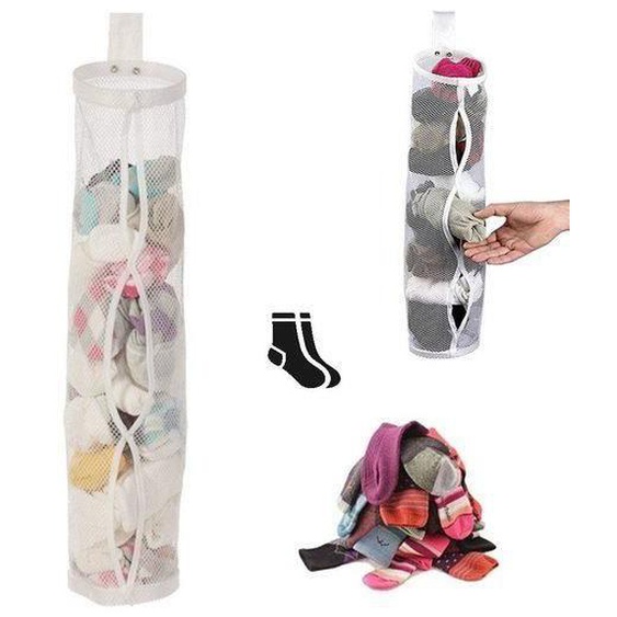 Organisateur Suspendu - MAVURA - MAVURALiving - 20 Paires de Chaussettes - Multi-Organisateur - Blanc