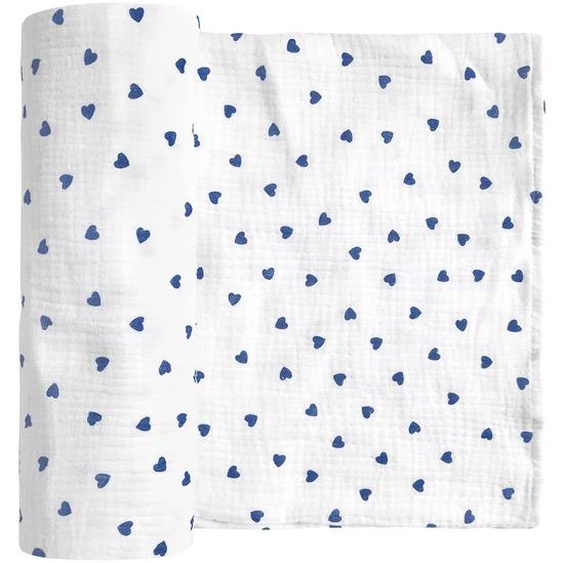 Maxi Lange En Gaze De Coton Lovio Bleu