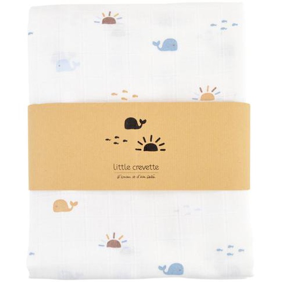 Maxi Lange Gaze De Coton Bio Baleine
