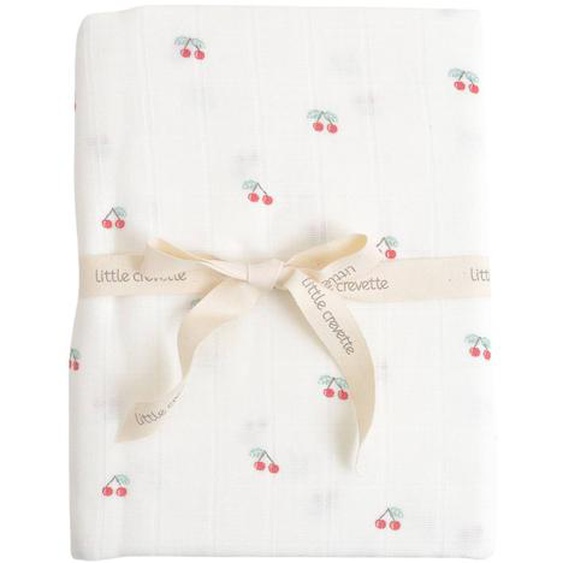 Maxi Lange Gaze De Coton Bio Cerises