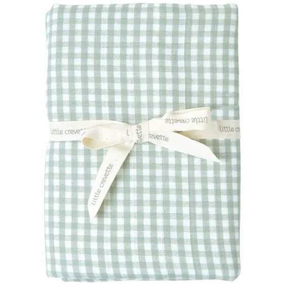 Maxi Lange Gaze De Coton Bio Vichy Vert