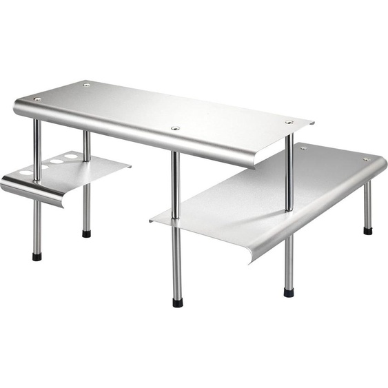 Maximex 2035030500 Maximex Massivo Trio Eckregal silber 2 Fachböden