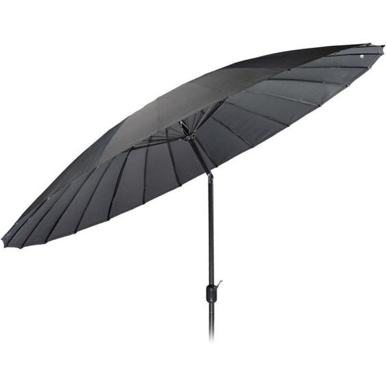 Parasol Shanghai de jardin - Parasol Bâton- ø 270 cm - avec Système dInclinaison - Résistantes à Intempéries - Gris - Maxxgarden