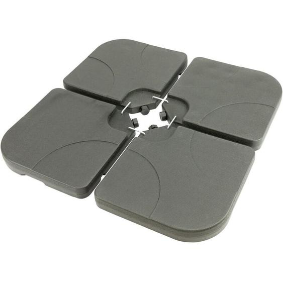 Pied de parasol - Dalle pour parasol à lester - 50x50cm - 60kg une fois remplie - Noir - Maxxgarden