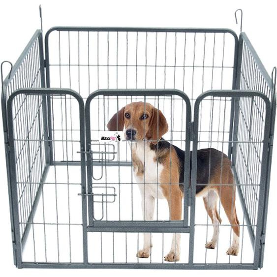 Maxxpet - Enclos pour chiots - Chenil pour chiots - Pliable - Cage pour chiens - Cage pour chiots - 81x79cm - 4 pièces