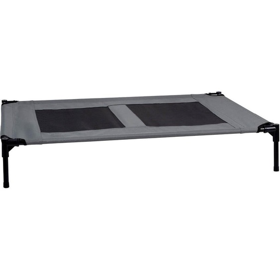 maxxpro lit pour chien sur pieds - bonne aération - sac de transport inclus - max. 55 kg - 106 x 76 x 17 cm - noir