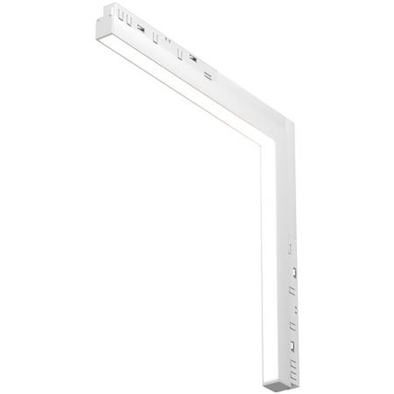 Maytoni Luminaire à champ long pour système de rail magnétique Exility Basis Angle LED incl. blanc en aluminium 24W pour cuisine, chambre à coucher, salon, salle à manger, lobby