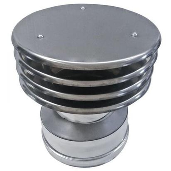 MBM - Cheminee double paroi isole terminal chapeau lamellaire inox dn 150/200