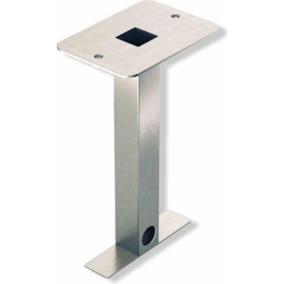 MCJ Poteau de montage pour jardin 160 x 100 mm, acier inoxydable