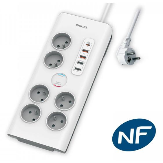 MCL SPN7063WA/19, 2 m, Intérieure, Géré, Blanc, GaN, 6 sortie(s) CA