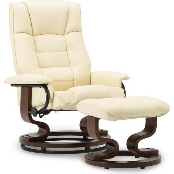 MCombo Fauteuil relax avec pouf, fauteuil TV pivotant à 360° avec fonction chaise longue, fauteuil TV résistant, fauteuil de repos moderne pour le salon, 9019