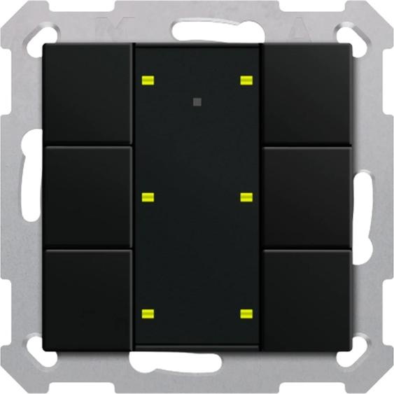 MDT KNX, Bouton-poussoir Plus, TS 55, 6 places, noir mat, 1 pièce