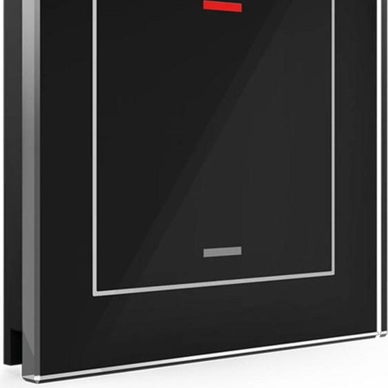 MDT KNX Bouton-poussoir en verre II Light simple RGBW, noir, neutre, 1 pièce.