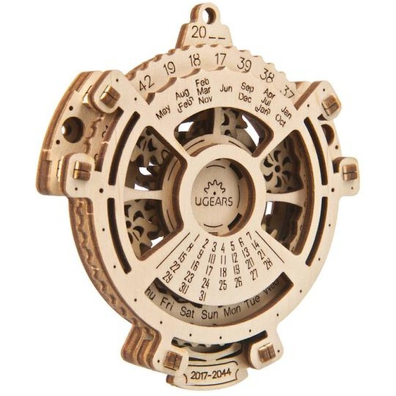 Méca-calendrier – Puzzle 3d Mécanique En Bois À Construire, Calendrier Perpétuel Steampunk 2017–2044 Brown