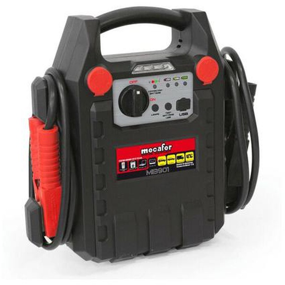 Mecafer - Démarreur batterie booster 230V/12V dc 500mA 900A - MB901