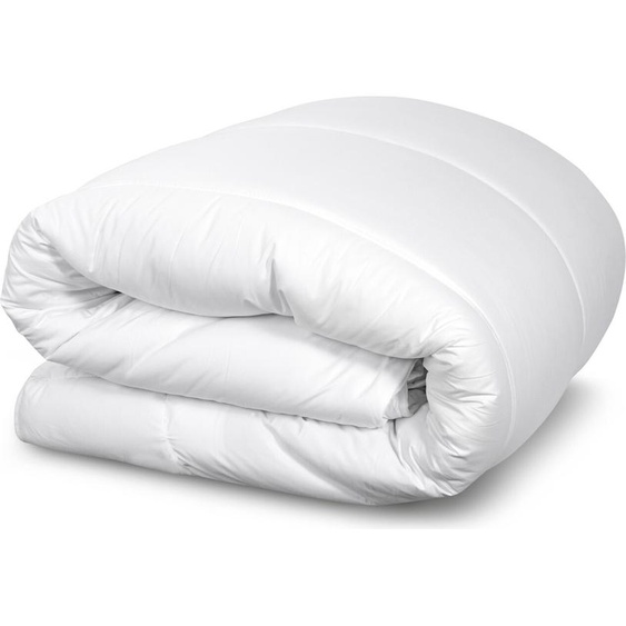 Medicline Couette 4 saisons Couverture toute lannée Couverture de sommeil Couverture en silicone Microfibre antiallergique (200 x 220 cm, Blanc)