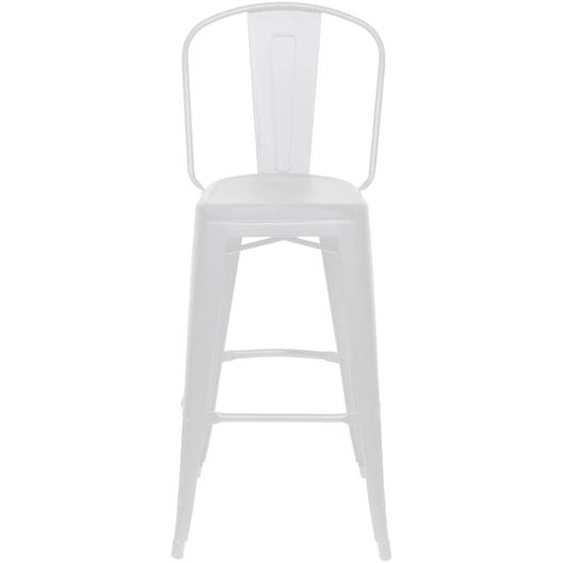 Meet Paperflow Tabouret haut dextérieur Urban en acier - Blanc - Lot de 2