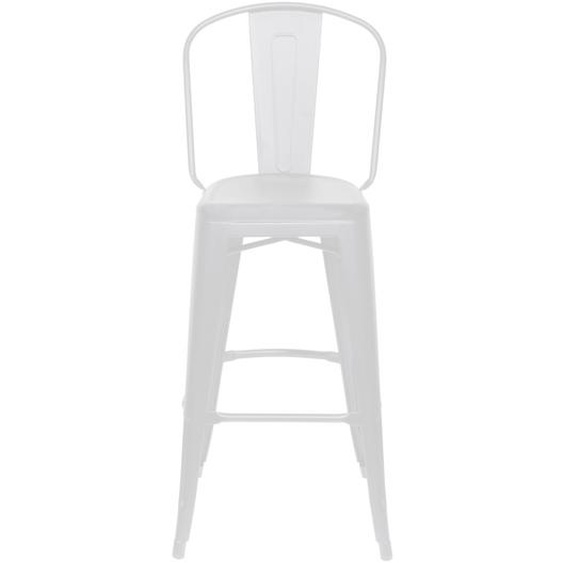 Meet Paperflow Tabouret haut dextérieur Urban en acier - Blanc - Lot de 2