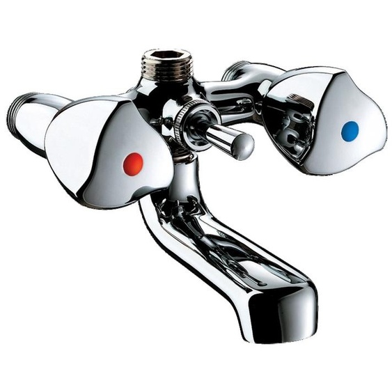 Mélangeur bain-douche bicommande M1/2 avec bec fixe DELABIE D2410