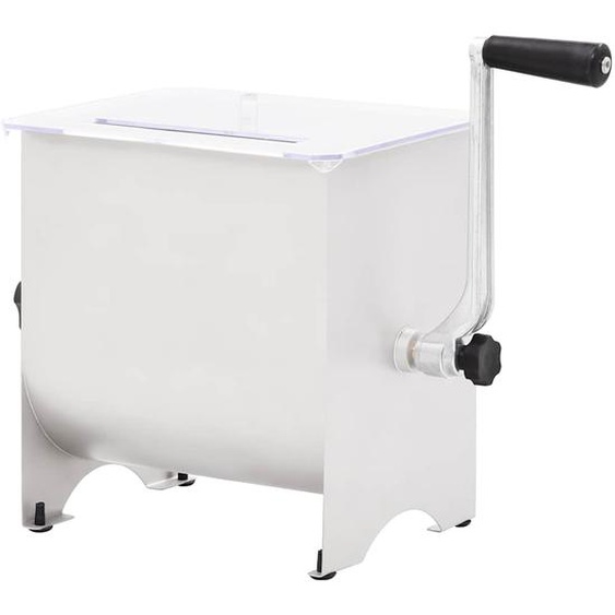 Mélangeur de viande manuel avec couvercle Argenté Inox