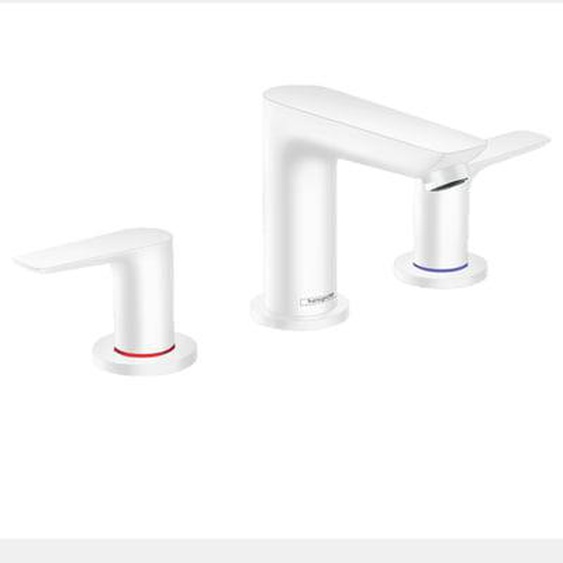 Mélangeur lavabo Talis E 150, 3 trous, avec tirette et vidage blanc mat