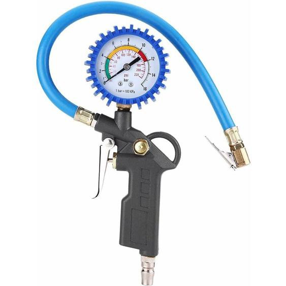 Manomètre Numérique Pneu, Pistolet de Gonflage Jauge de Gonfleur de Pneu Jauge de Pression des Pneus Pression dAir Testeur 0-220PSI pour Voiture
