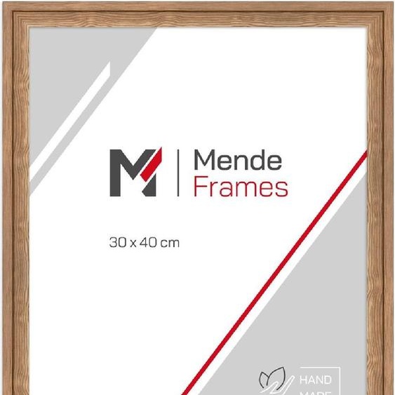 MendeFrames H025 Cadre en bois chêne 50x75 cm avec verre artistique