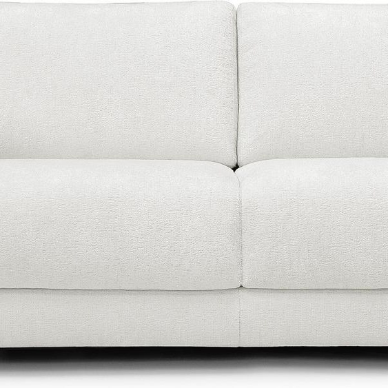 MERIBEL - Canapé convertible scandinave 3 places - Velours déperlant, Blanc