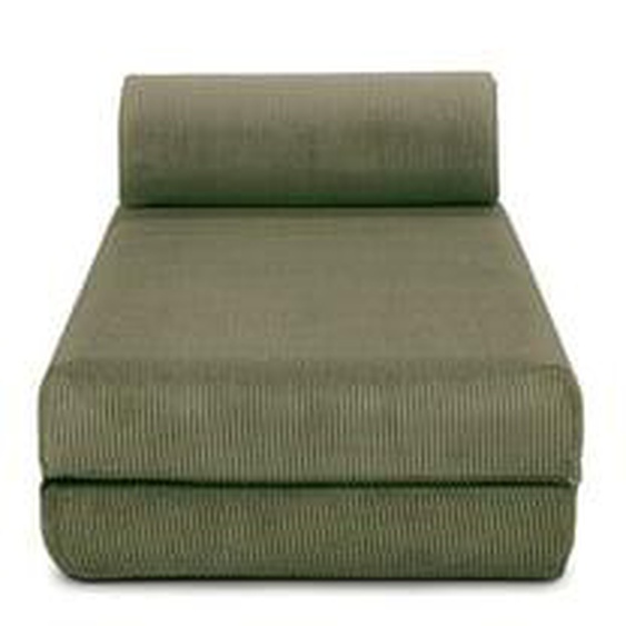 Méridienne convertible velours côtelé taupe