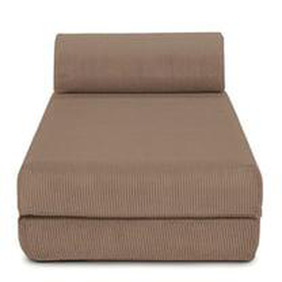 Méridienne convertible velours côtelé taupe