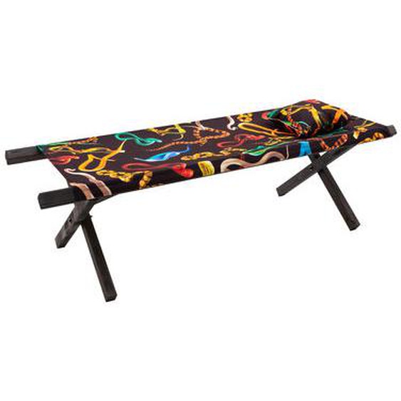 Méridienne pliable Toiletpaper - Snakes bois noir / Lit de jour - Seletti