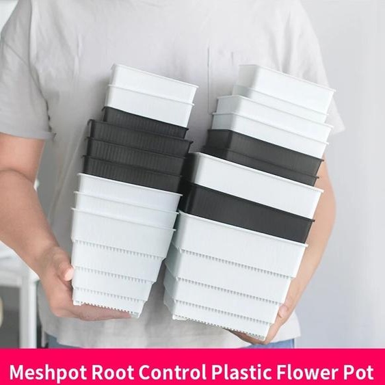 MESHPOT Pot en maille 6cm 7 cm 10 cm 12 cm 15 cm Pots succulents Lithops Jardinière de cactus Pot de fleur en plastique Bon Drainage avec trous dair