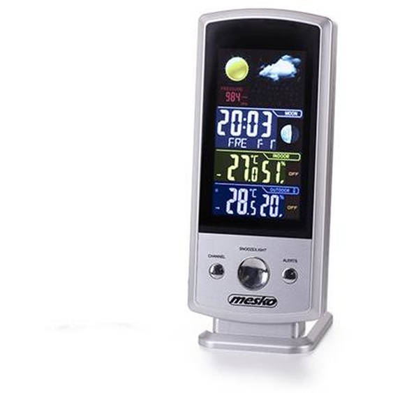 Mesko | Noir | Affichage digital couleur | Station météo | MS 1177