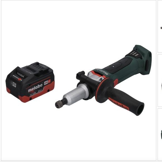 Metabo GA 18 LTX G Meuleuse droite sans fil 18 V 6 mm + 1x batterie 8,0 Ah - sans chargeur