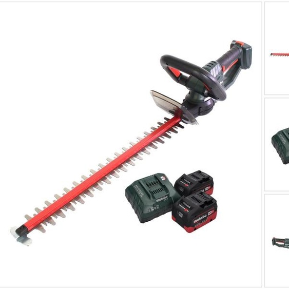 Metabo HS 18 LTX 45 Taille-haie sans fil 43cm 18V+ 2x Batteries 5,5Ah + Chargeur