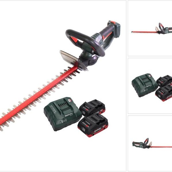 Metabo HS 18 LTX 45 Taille-haies sans fil 43 cm 18 V + 2x Batteries 4,0 Ah + Chargeur