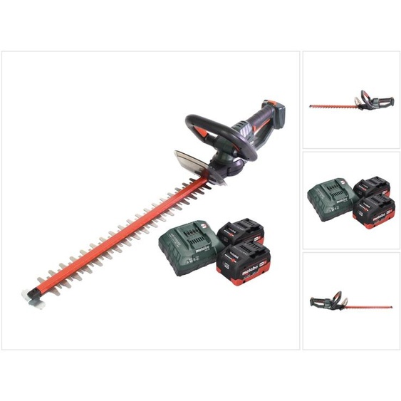 Metabo HS 18 LTX 55 Taille-haie sans fil 18 V 53 cm + 2x Batteries 8,0 Ah + Chargeur
