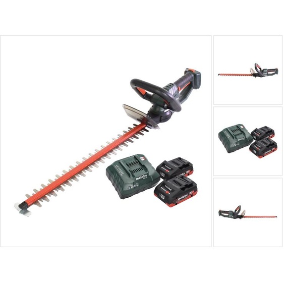 Metabo HS 18 LTX 55 Taille-haie sans fil 53cm 18V + 2x Batteries 4,0 Ah + Chargeur