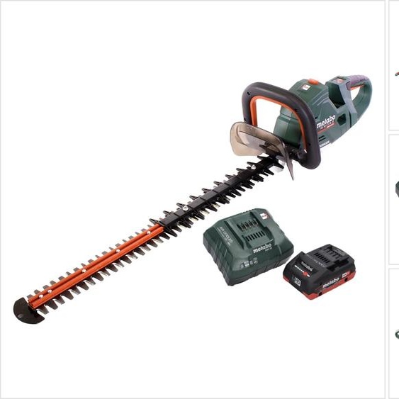 Metabo HS 18 LTX BL 65 Taille-haie sans fil 18 V 60 cm brushless + 1x Batterie 4,0 Ah + Chargeur
