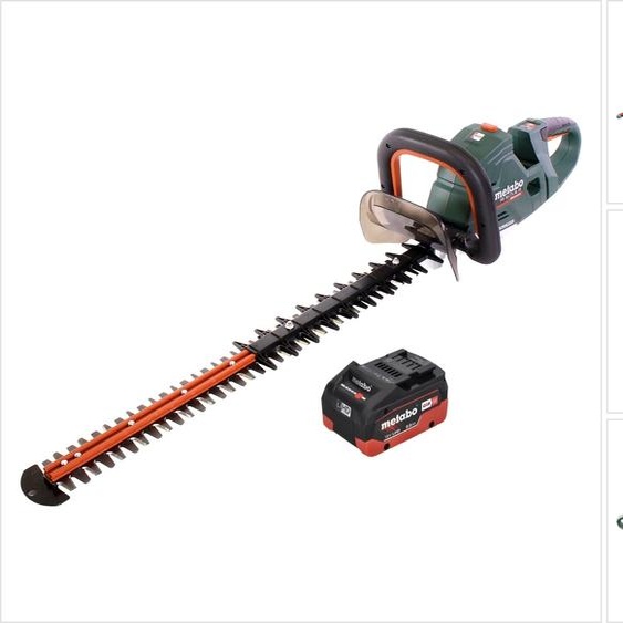 Metabo HS 18 LTX BL 65 Taille-haie sans fil 18 V 60 cm brushless + 1x Batterie 8,0 Ah - sans chargeur