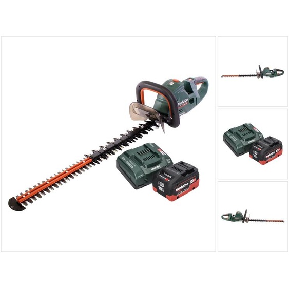 Metabo HS 18 LTX BL 65 Taille-haie sans fil 60 cm 18V Brushless + 1x Batterie 10,0 Ah + Chargeur