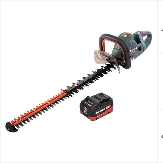 Metabo HS 18 LTX BL 65 Taille-haie sans fil 60 cm 18V Brushless + 1x Batterie 10,0 Ah - sans chargeur