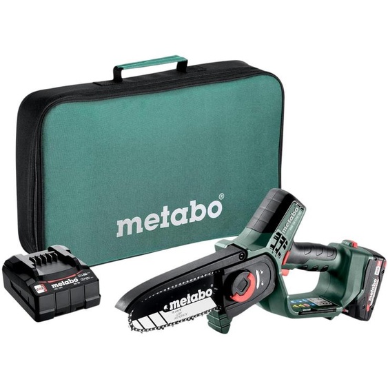 Metabo MS 18 LTX 15 Scie à bois sans fil 15 cm 5 m/s ( 600856500 ) + 1x batterie 2,0 Ah + chargeur + sacoche