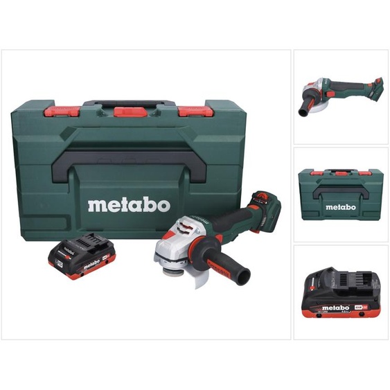 Metabo WVB 18 LTX BL 15-125 Quick Meuleuse dangle sans fil 18 V 125 mm Brushless + 1x batterie 4,0 Ah + metaBOX - sans chargeur