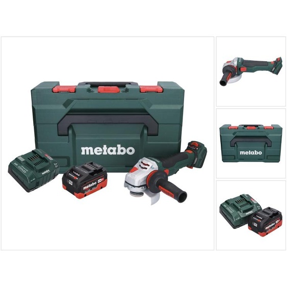 Metabo WVB 18 LTX BL 15-125 Quick Meuleuse dangle sans fil 18 V 125 mm Brushless + 1x batterie 8,0 Ah + chargeur + metaBOX