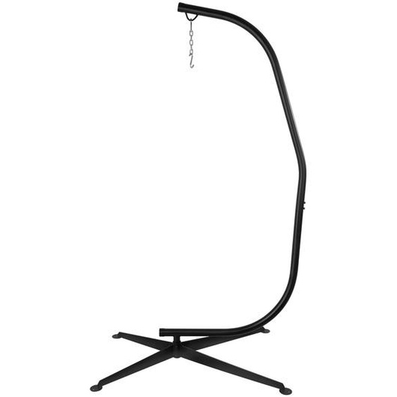Metall-Hängesessel Hängematte C-Gestell - Ei-Hängesessel - Schaukel - 150 kg Belastbarkeit - Schaukelgestell für draußen, Terrasse, Balkon & Veranda -