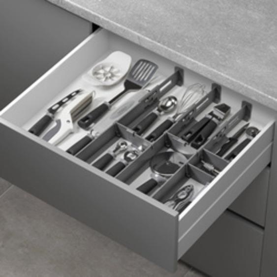 Organiseur de tiroir Multi-Fit Plus, ABS, gris