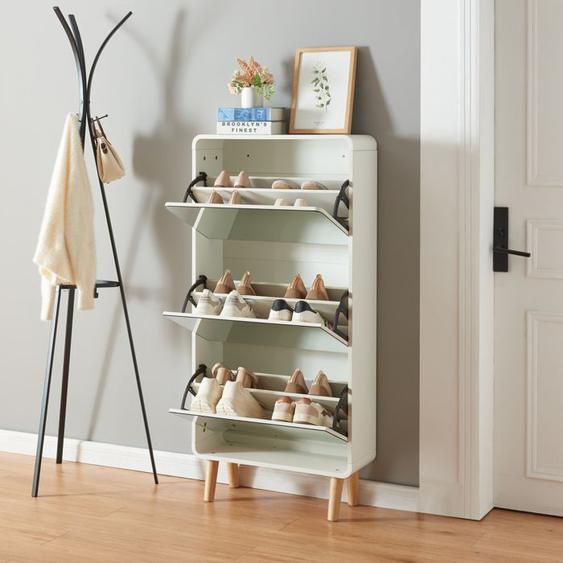 Meuble à chaussures Aure 134 x 63 x 24 cm blanc