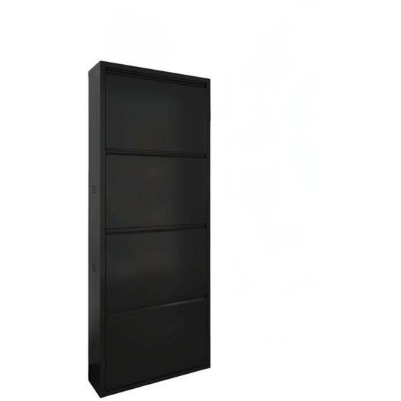Meuble à chaussures Danastasi - Dmora - En Metal - Noir 50x15h138 cm